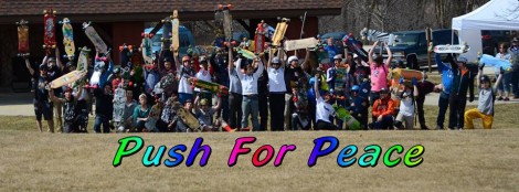 Push for Peace is an initiative that seeks to provoke unity, compassion, peace, love and the appreciation for life through our passion, longboarding!   Negativity surrounds all of us and it is easy to get caught up in the moment and forget to look at the positives that are all around. We are going to kick, push, cruise, slide and ride our boards in hopes of spreading positivity, doing what makes us happy and appreciating the little things in life every mile of the way!