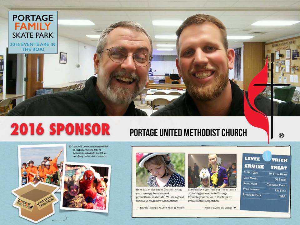 Huge Thanks to Pastor Tom of the Portage United Methodist Church for sponsoring the 2016 events! This church is present in so many ways in our community. Great group of people serving.